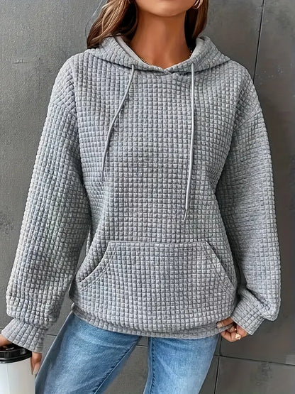 Womens Cozy Waffle Knit Hoodie