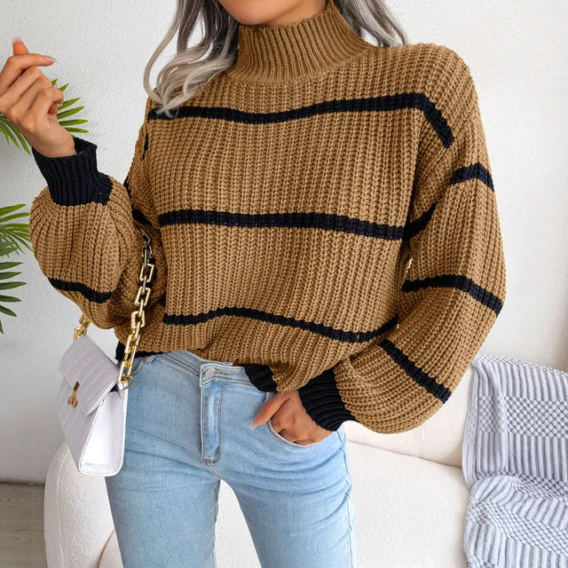 Turtleneck Knit woman's Pullovers Coats