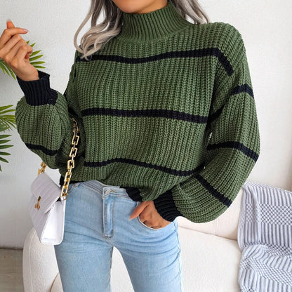 Turtleneck Knit woman's Pullovers Coats