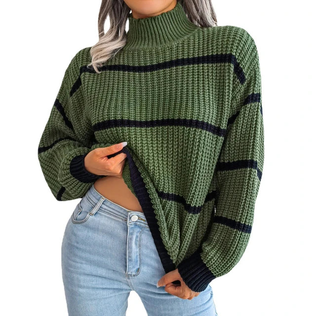 Turtleneck Knit woman's Pullovers Coats