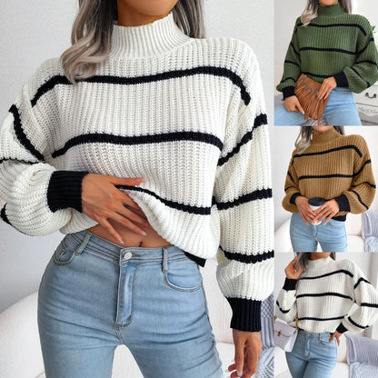 Turtleneck Knit woman's Pullovers Coats