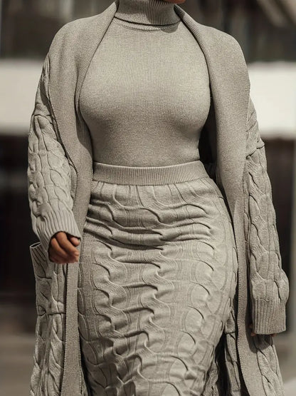 Knitted Elegant Two-Piece Set