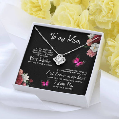 MajkaKnot - Mother's Day - To My Mom Time May Fly Love Knot Necklace