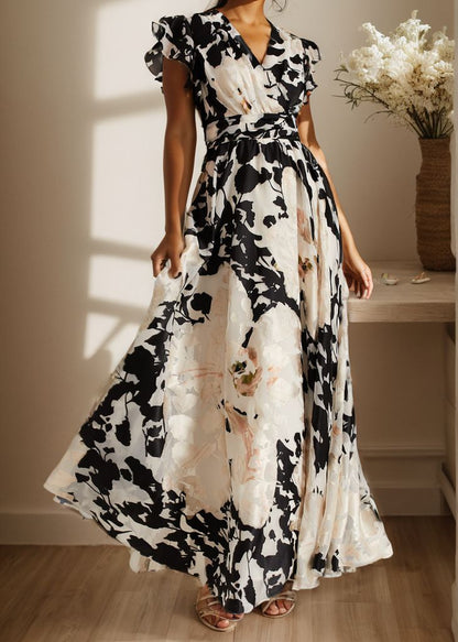 Trendy Apricot Sleeveless Maxi Dress